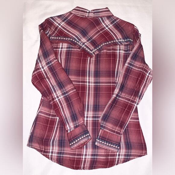 WRANGLER RETRO Plaid Classic Shirt WESTERNCORE, White Snap Buttons, Sz. Small - Picture 7 of 13